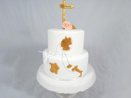Hochzeitstorte "Fernbeziehung"